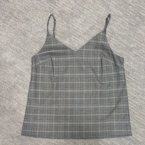 Banana Republic Gray Checkered Camisole